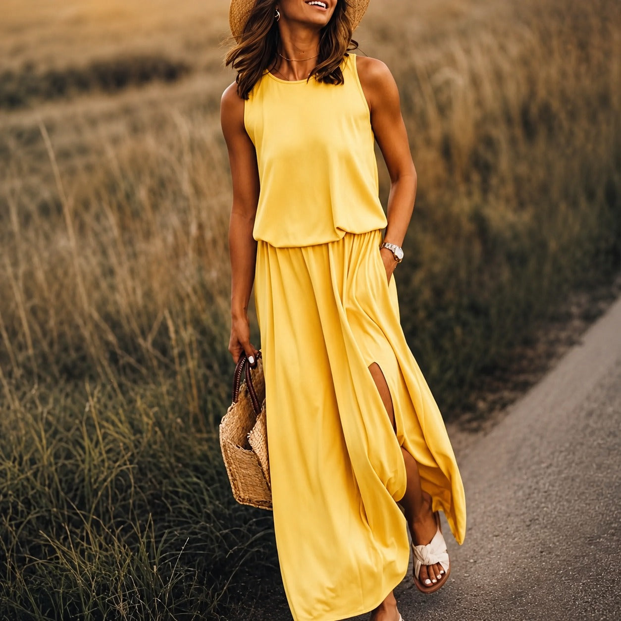 Edna - Entspanntes Boho-Maxikleid aus Modal