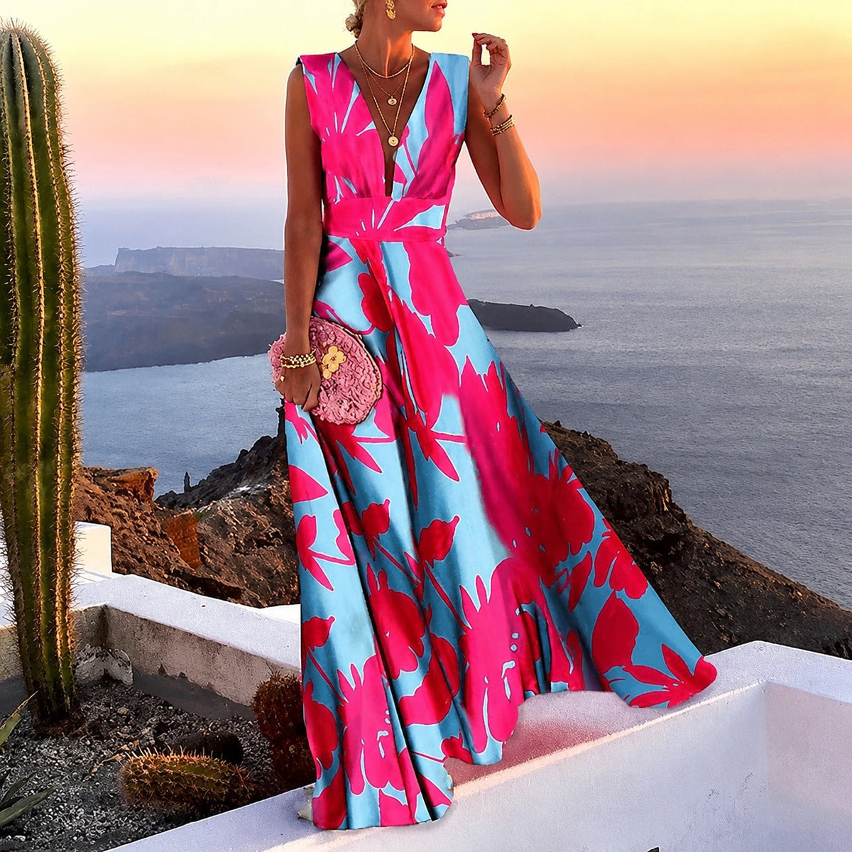 Kaylee - Stilvolles Maxikleid ohne Ärmel