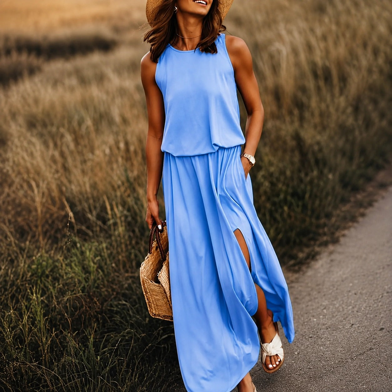 Edna - Entspanntes Boho-Maxikleid aus Modal