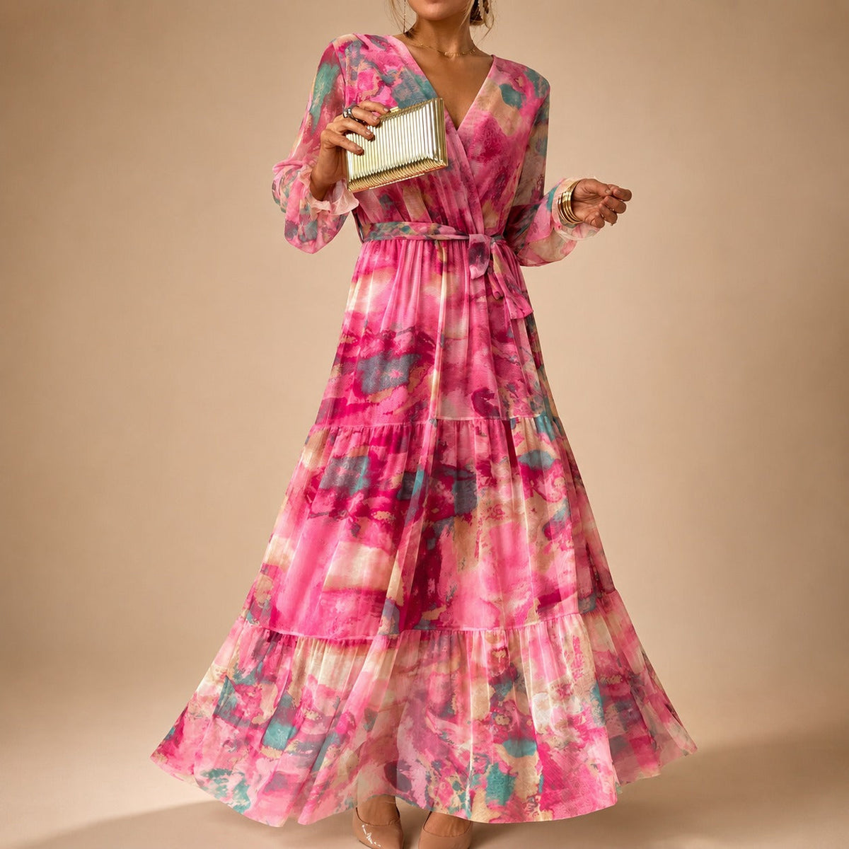 Carroll - Langes Kleid mit Blumendesign