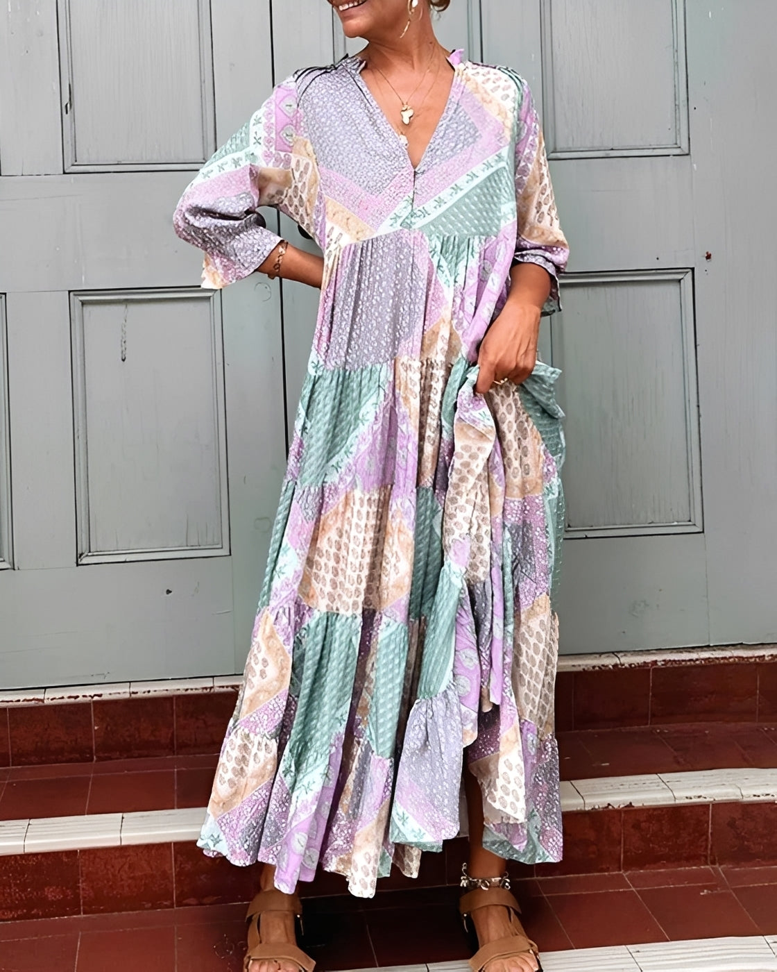 Kirsten - Elegantes Kleid mit langen Ärmeln