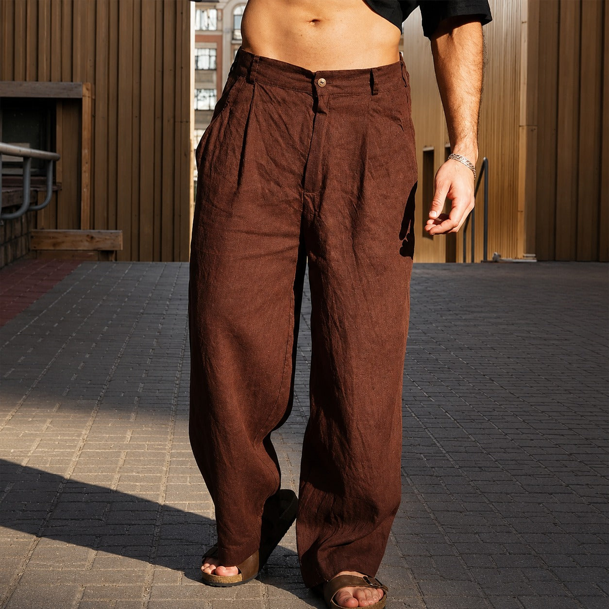 Brandon - Weite Hose mit lockerem Bein