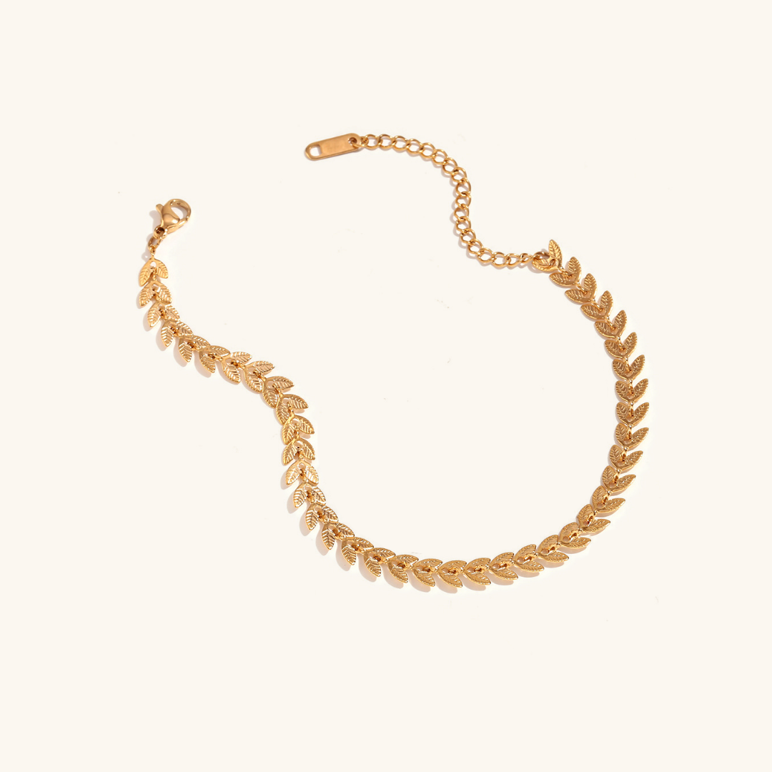 Delaida - Armband mit goldenem Blatt