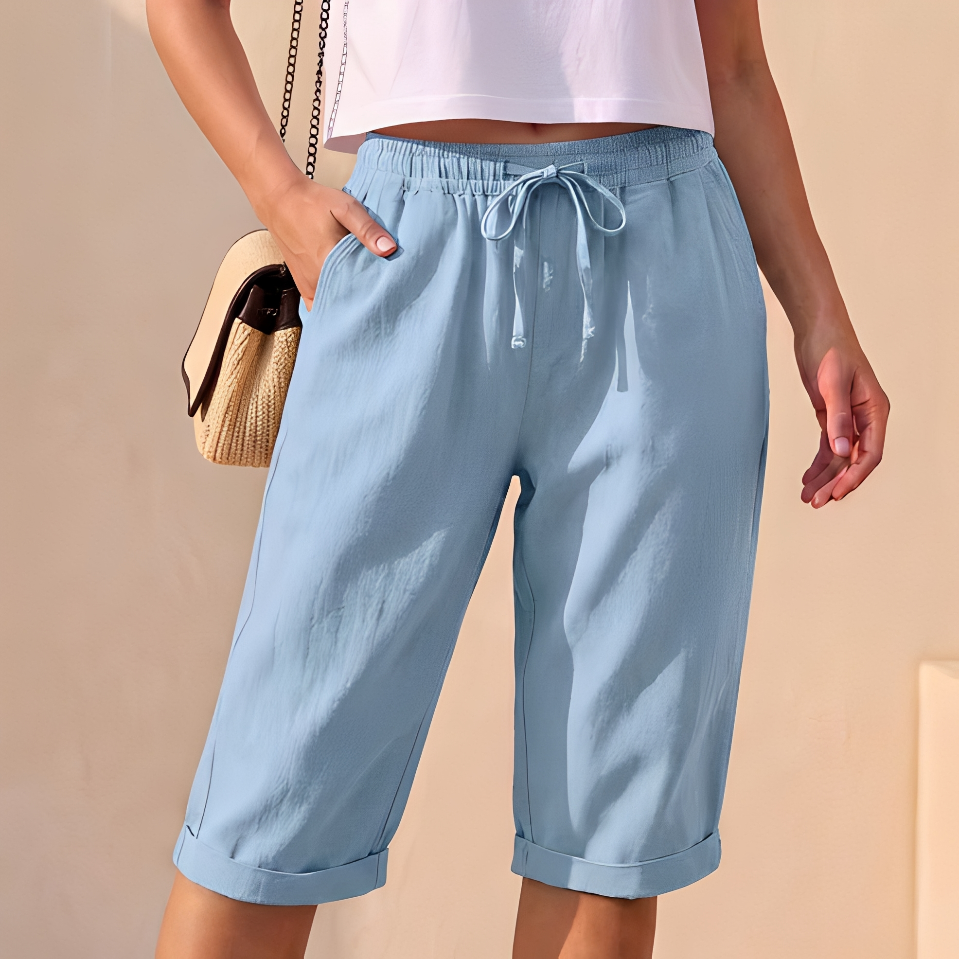 Kemmy - Kurze elegante Sommerhose mit lockerem Schnitt für Damen