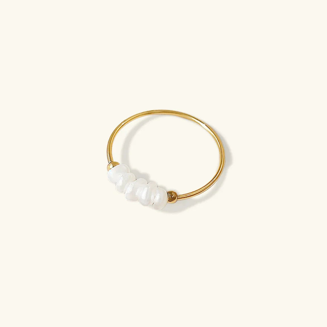 Miori – Goldring mit natürlicher Perle