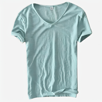 Jayson - Lockeres Sommer-T-Shirt mit V-Ausschnitt für Herren