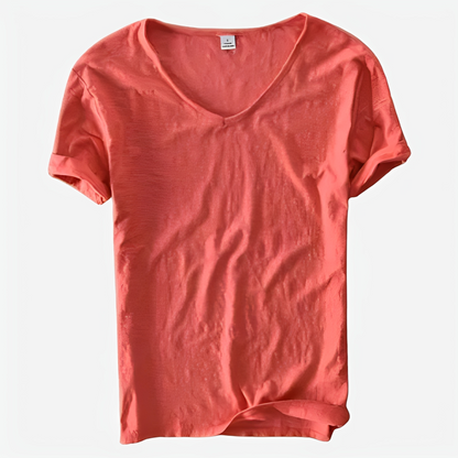Jayson - Lockeres Sommer-T-Shirt mit V-Ausschnitt für Herren