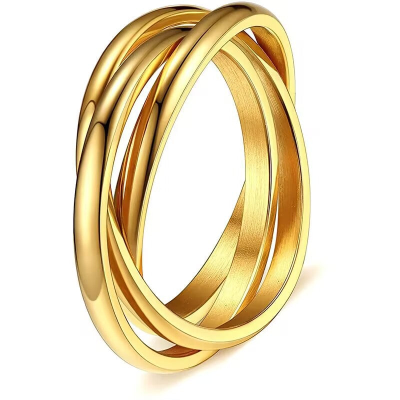 Sansen – Set aus drei Ringen aus Titanstahl