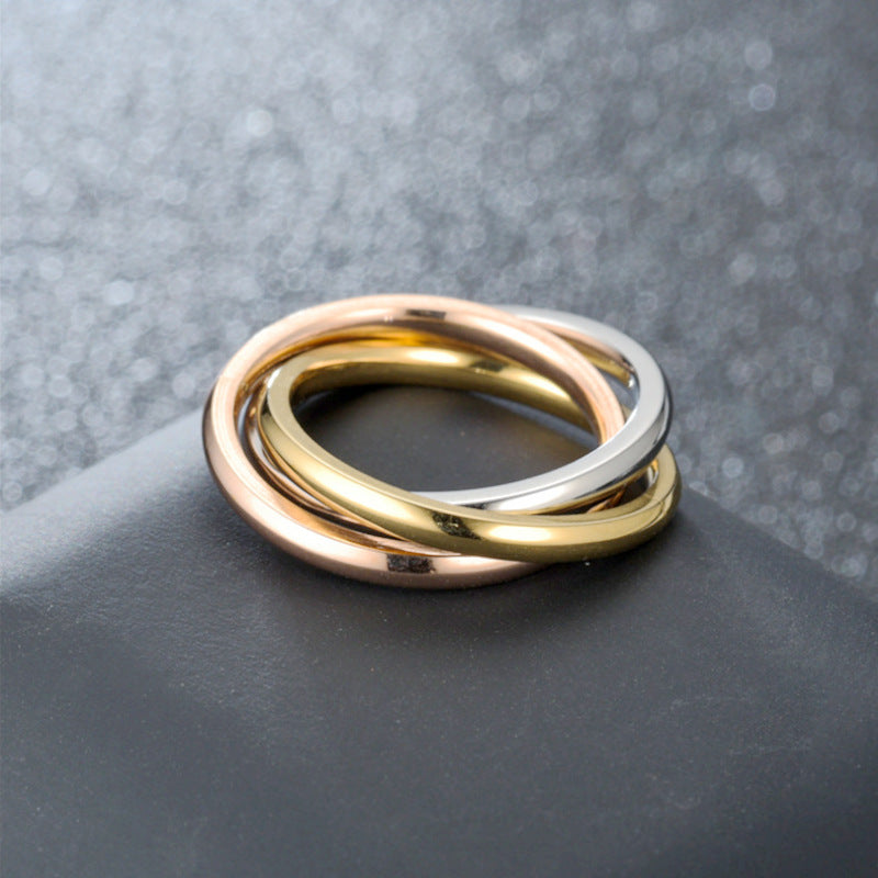 Sansen – Set aus drei Ringen aus Titanstahl
