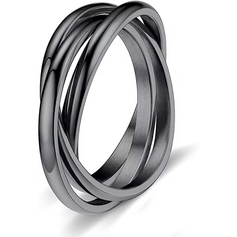 Sansen – Set aus drei Ringen aus Titanstahl