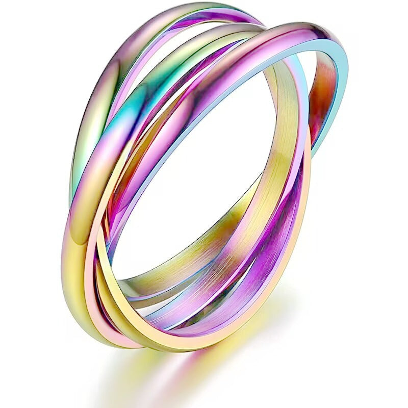 Sansen – Set aus drei Ringen aus Titanstahl