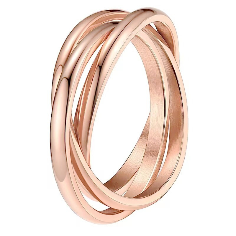 Sansen – Set aus drei Ringen aus Titanstahl