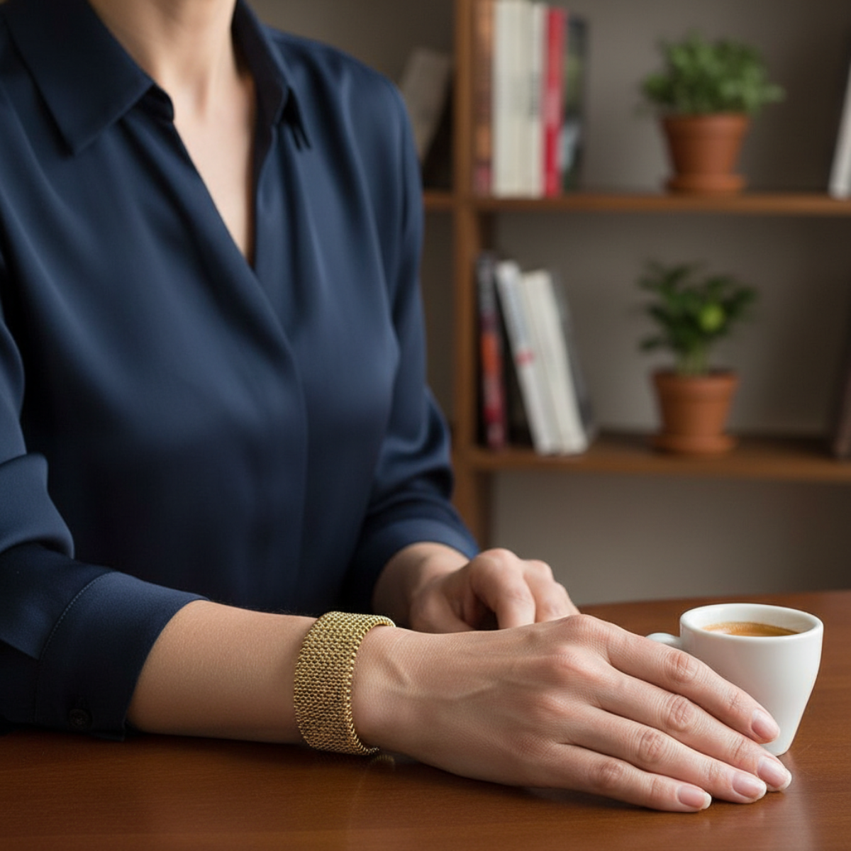 Raya – Armband aus Titanstahl mit graviertem Kabel