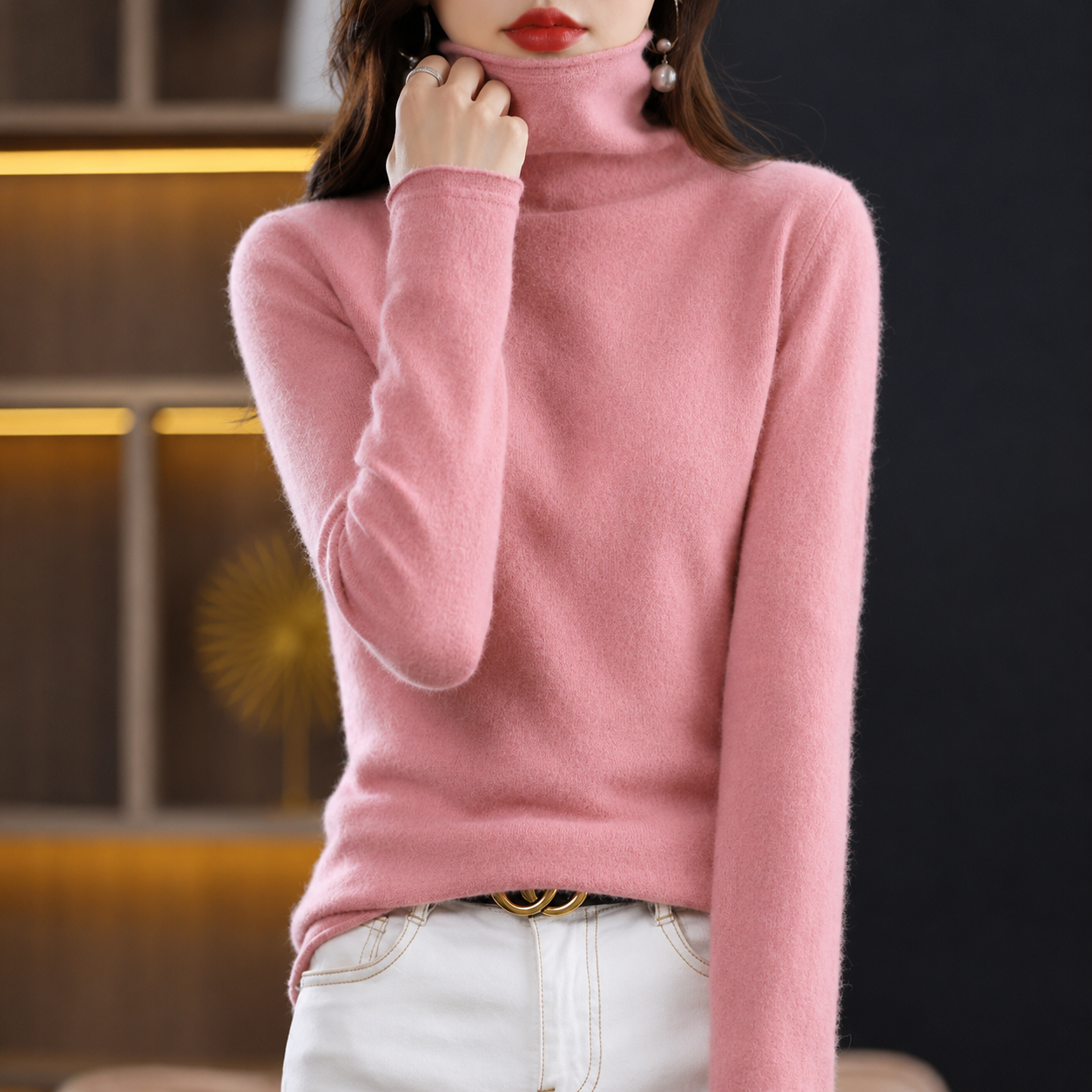 Akainu – Rollkragenpullover für Damen