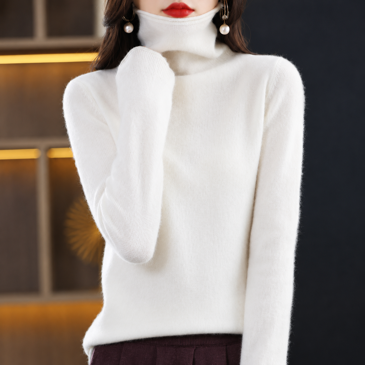 Akainu – Rollkragenpullover für Damen