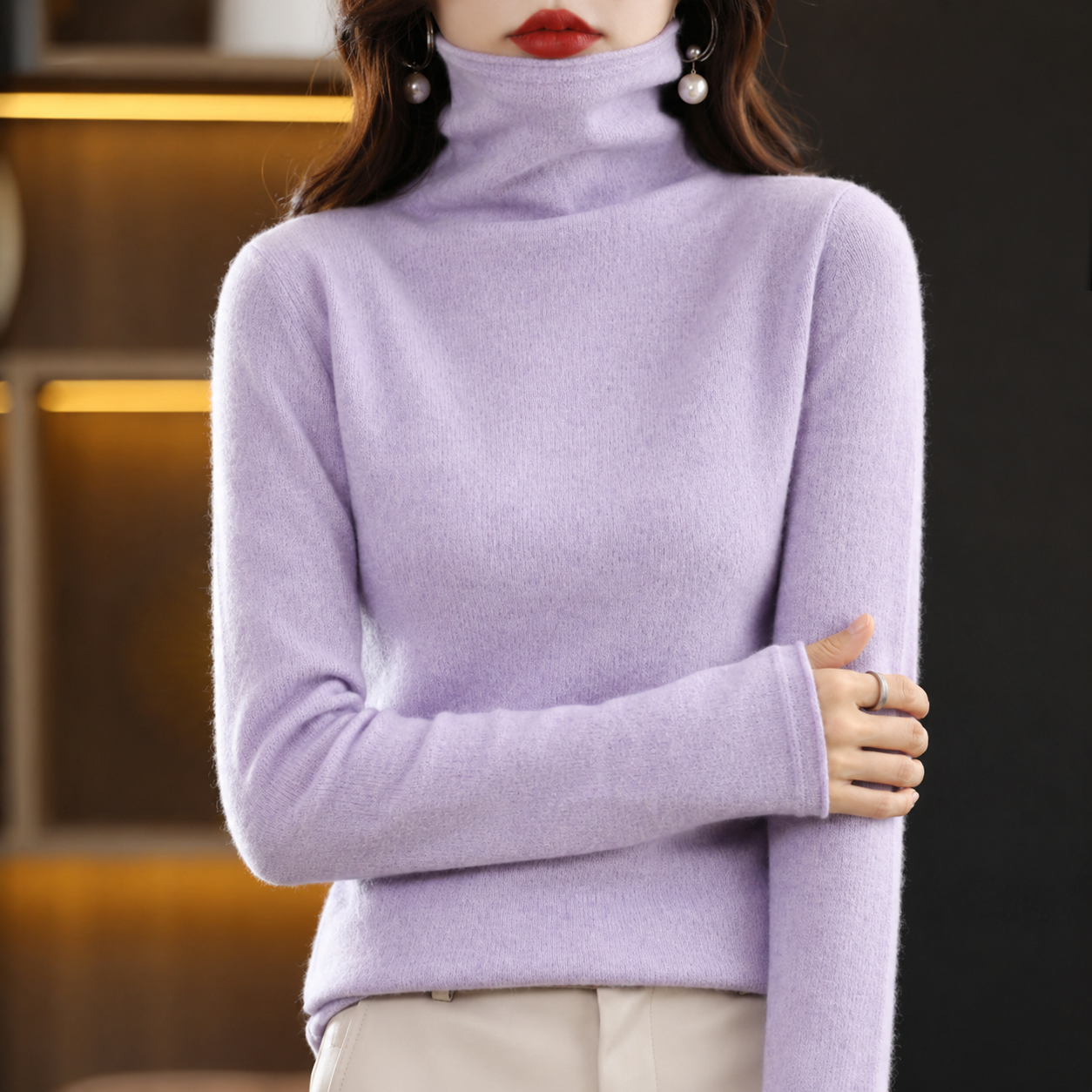 Akainu – Rollkragenpullover für Damen