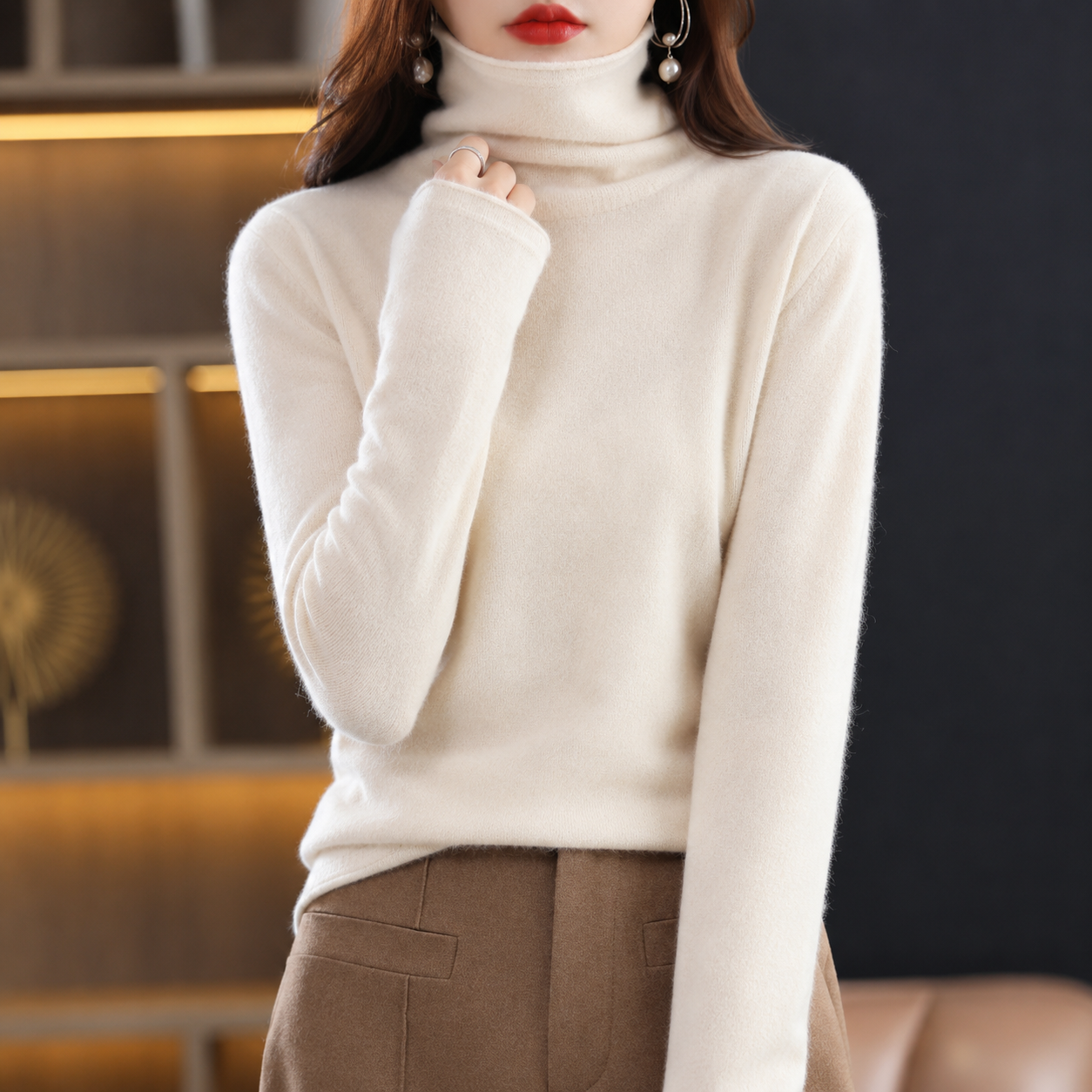 Akainu – Rollkragenpullover für Damen
