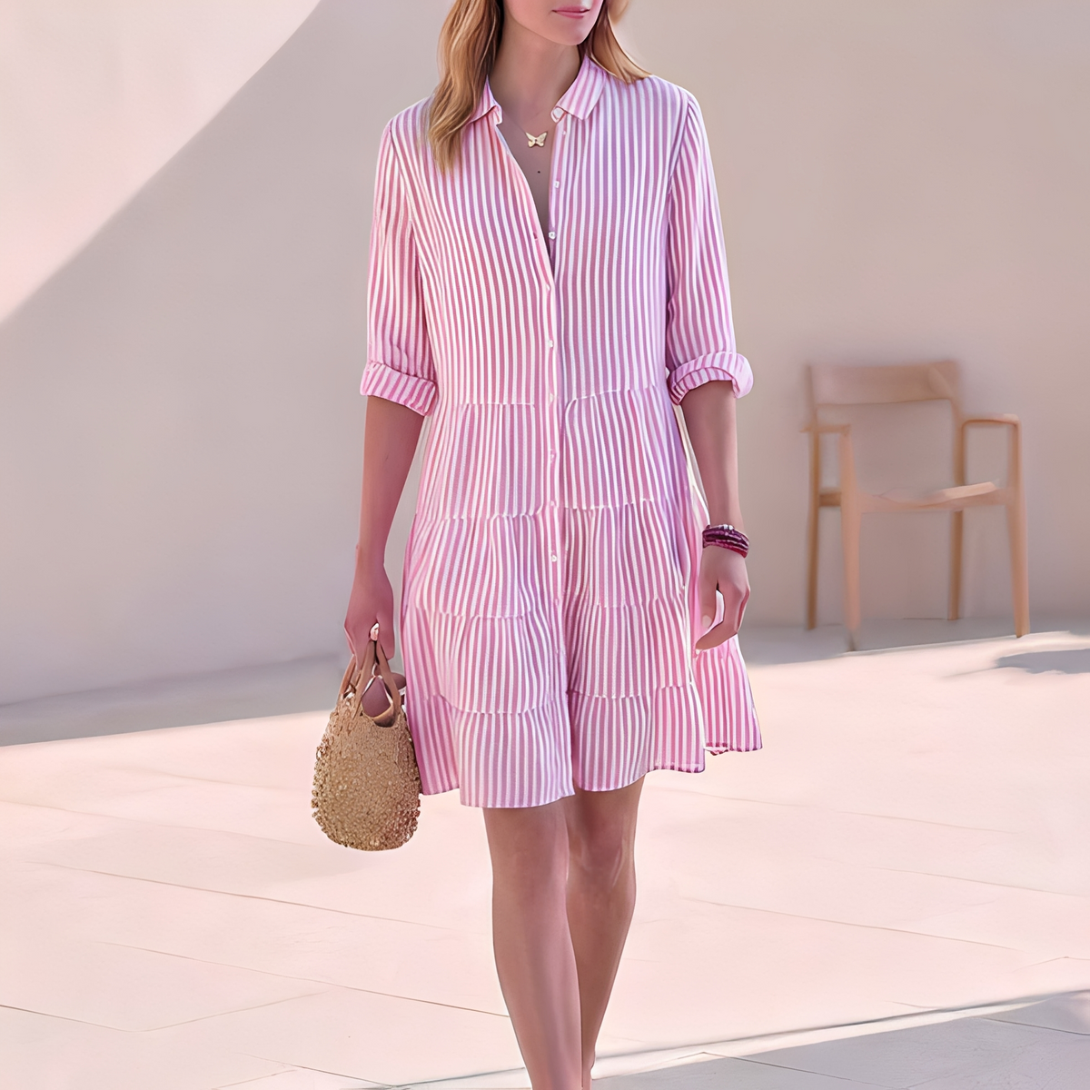 Elijah - Schickes Sommer-Hemdkleid für Frauen