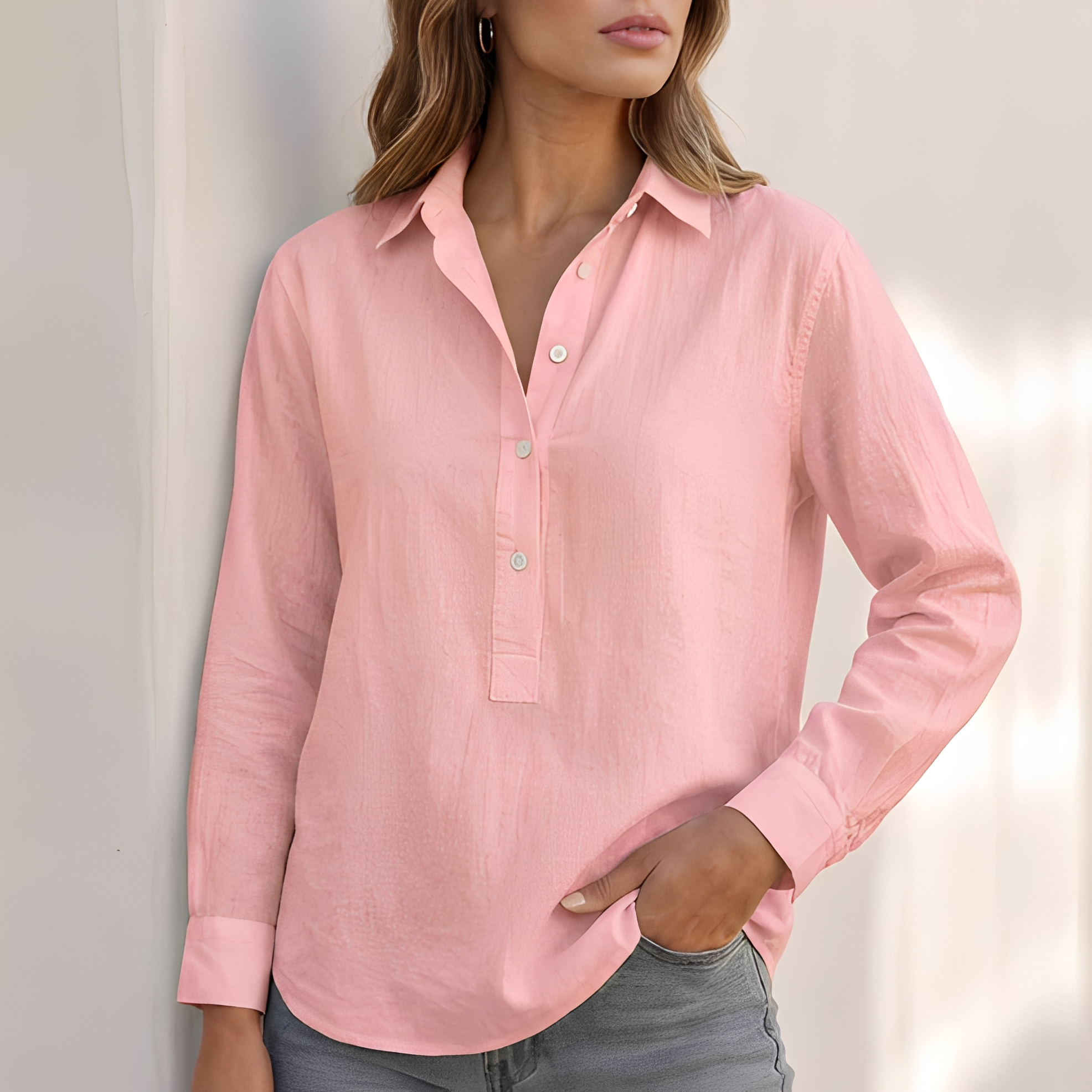 Andy - Elegante Bluse mit V-Ausschnitt für Damen