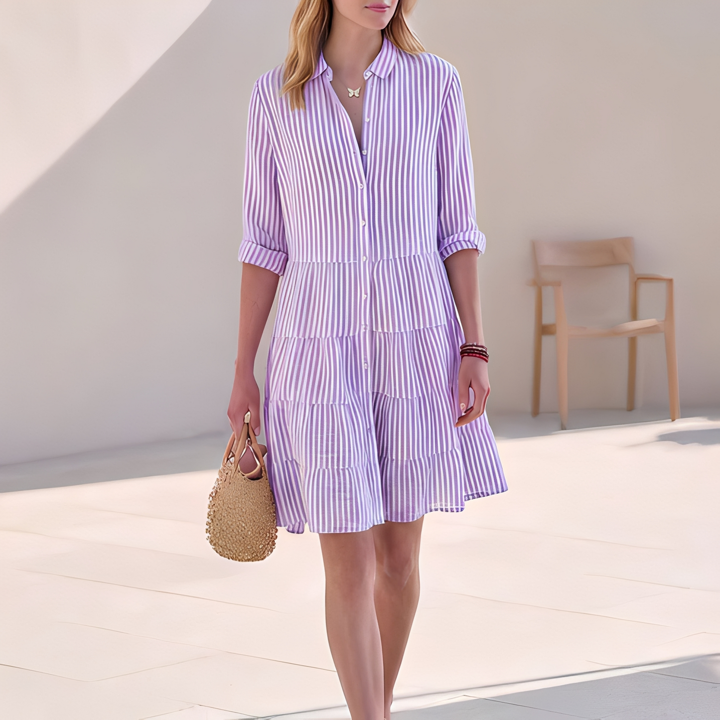 Elijah - Schickes Sommer-Hemdkleid für Frauen