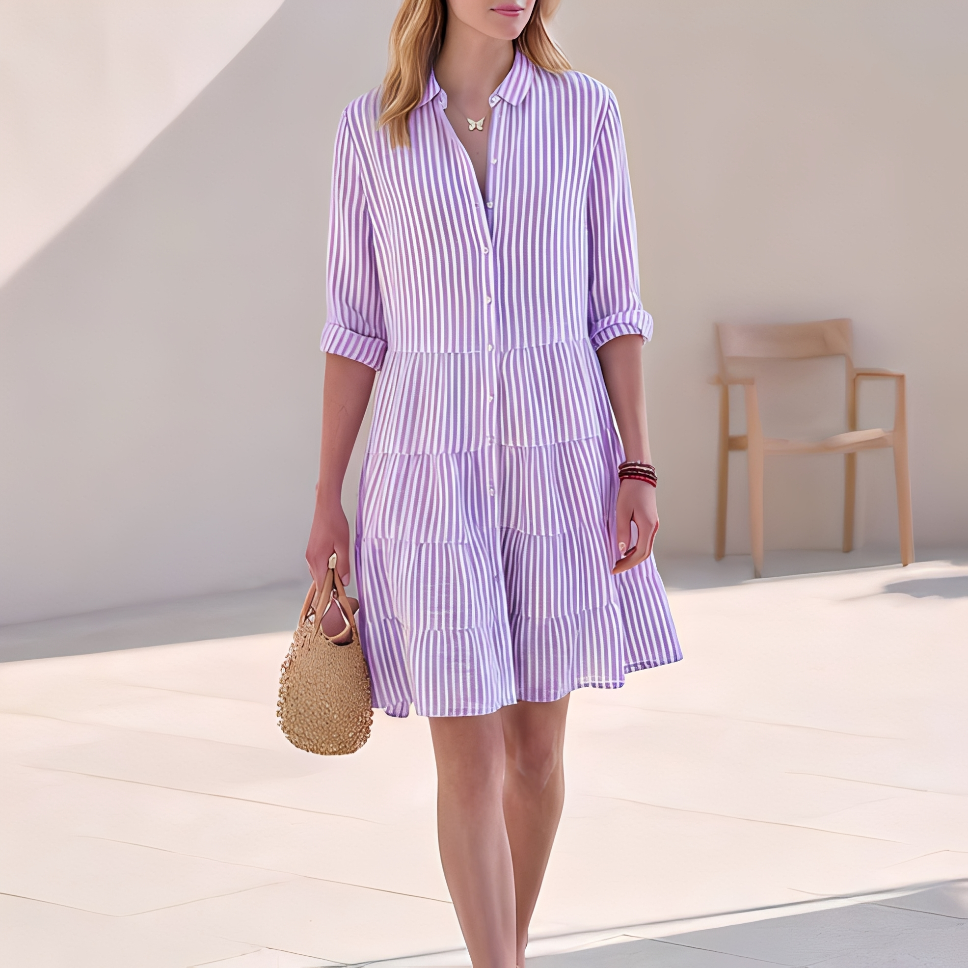 Elijah - Schickes Sommer-Hemdkleid für Frauen