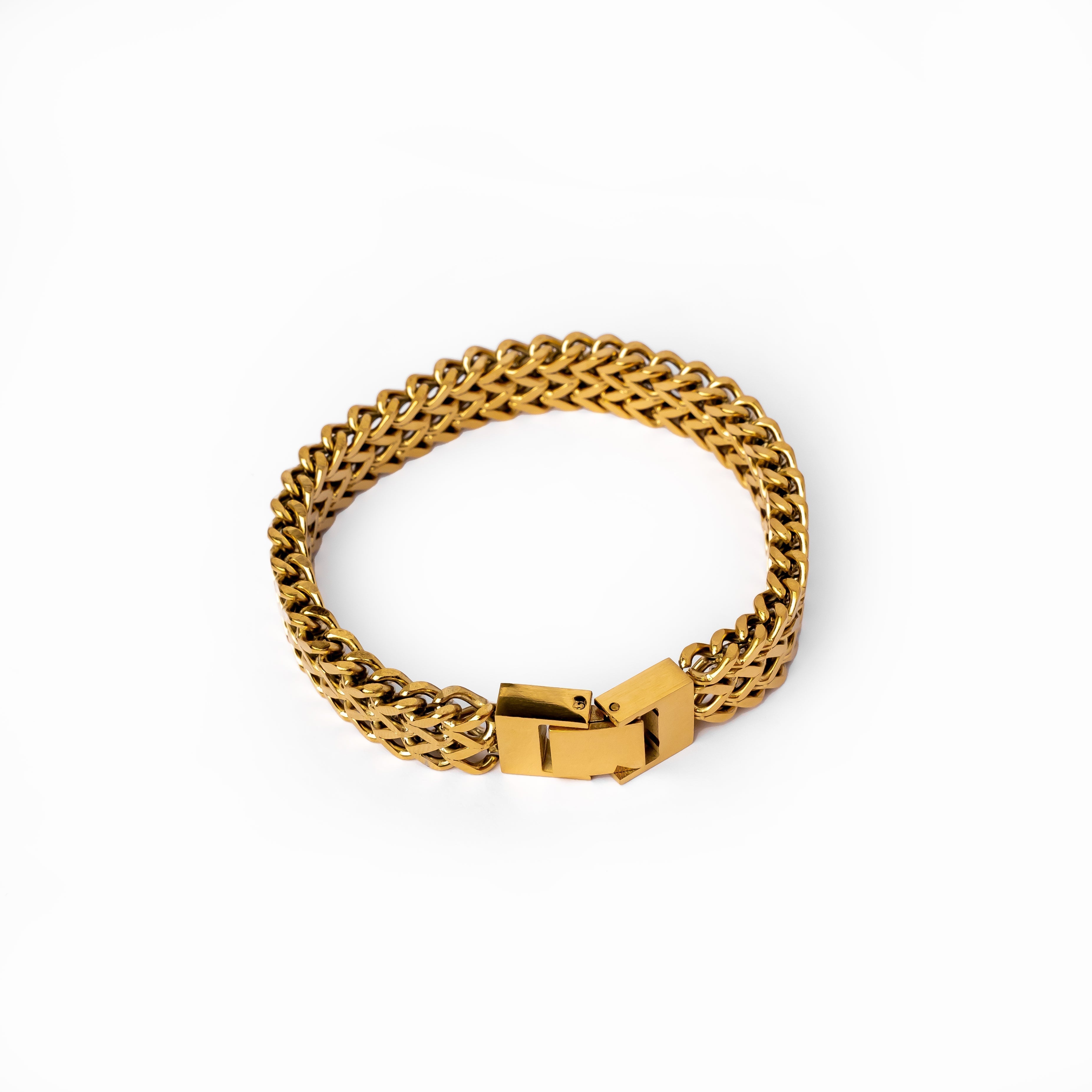 Eden – Strukturierte 18K vergoldete Armbanduhr