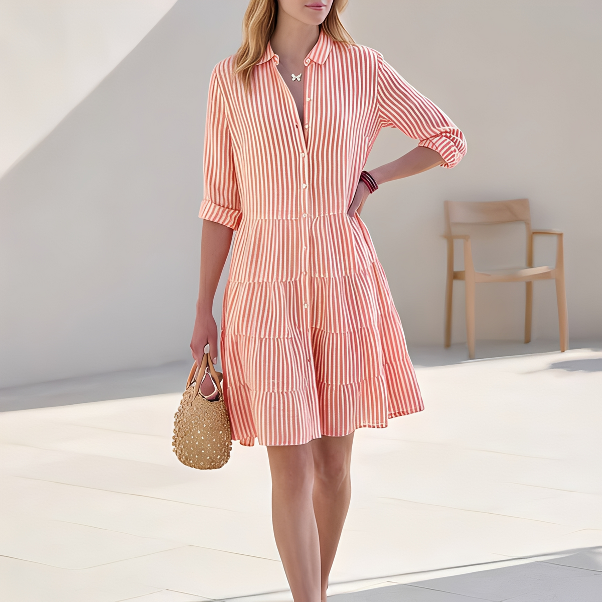 Elijah - Schickes Sommer-Hemdkleid für Frauen