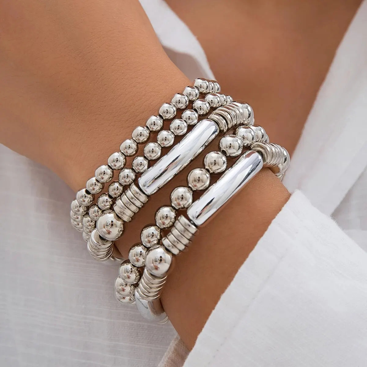 Mira – Set mit 5 stapelbaren Perlenarmbändern