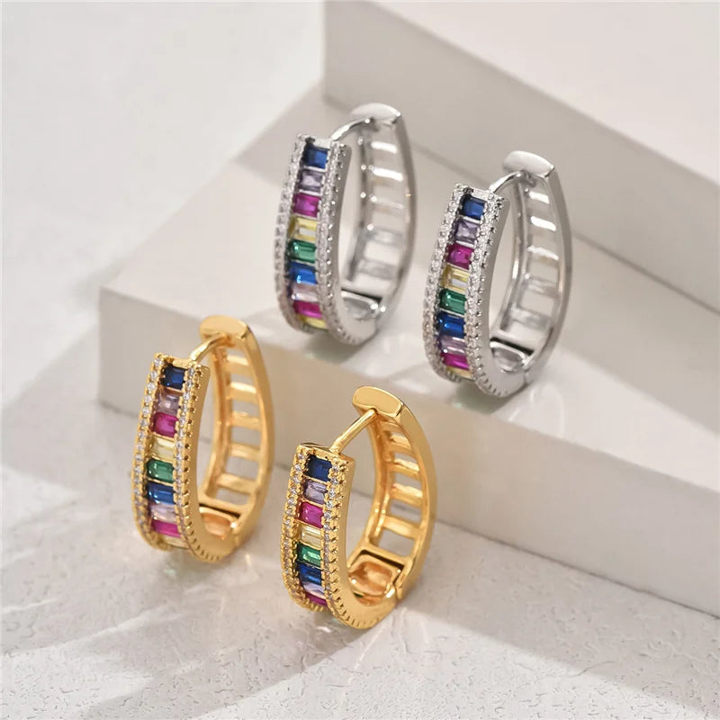 Aurelya – Stilvolle Regenbogenohrringe