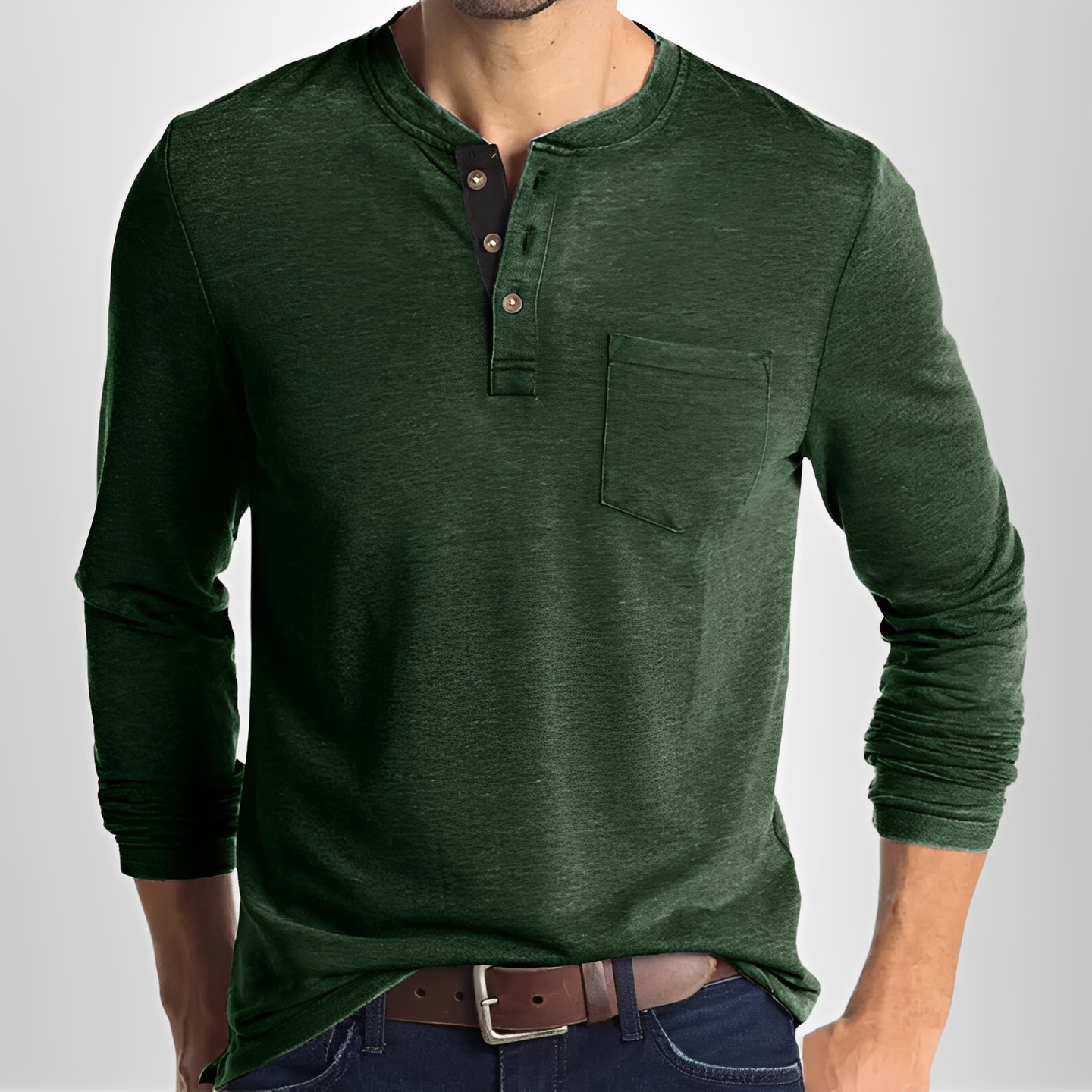 Carmelo - Langes Herren-Freizeit-T-Shirt