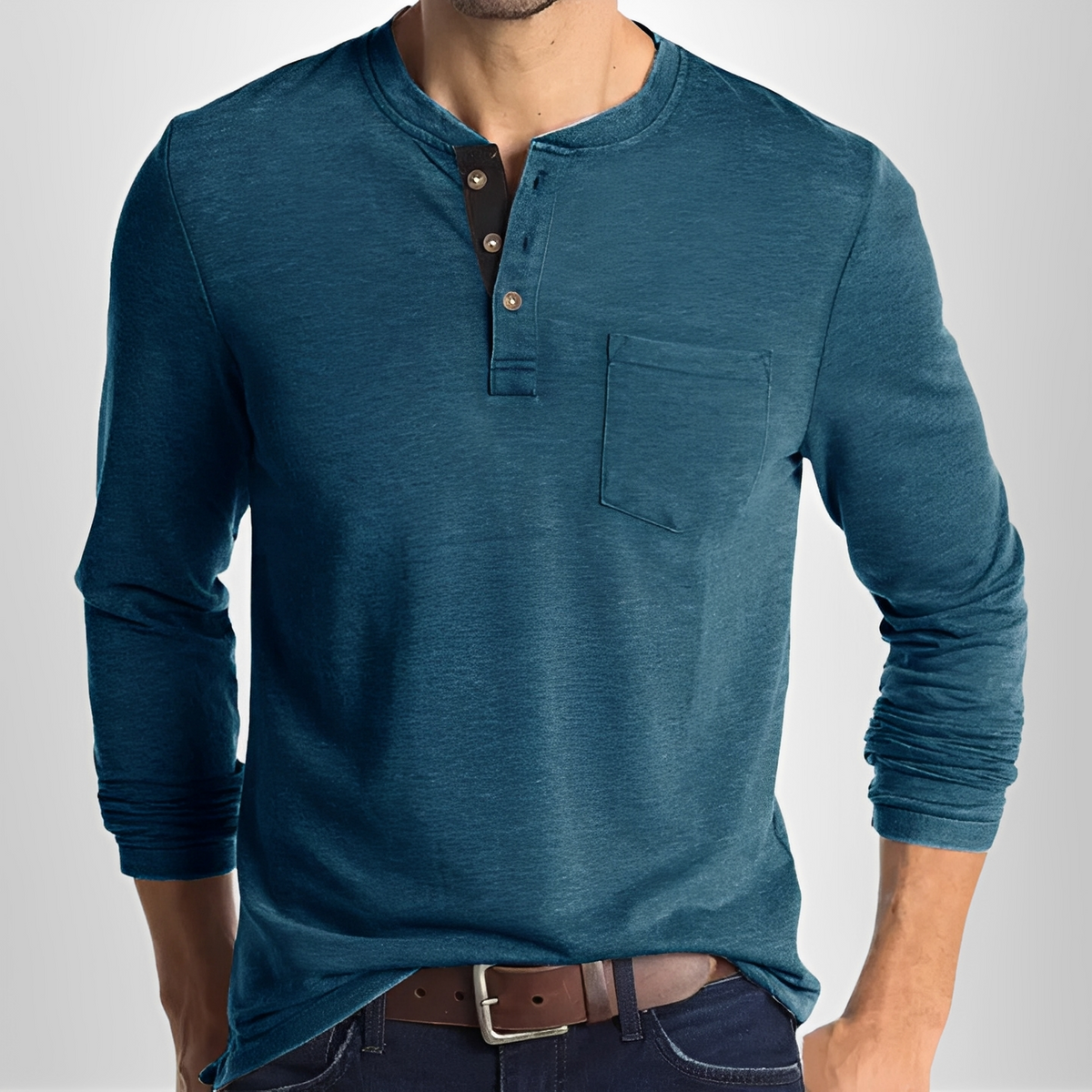 Carmelo - Langes Herren-Freizeit-T-Shirt