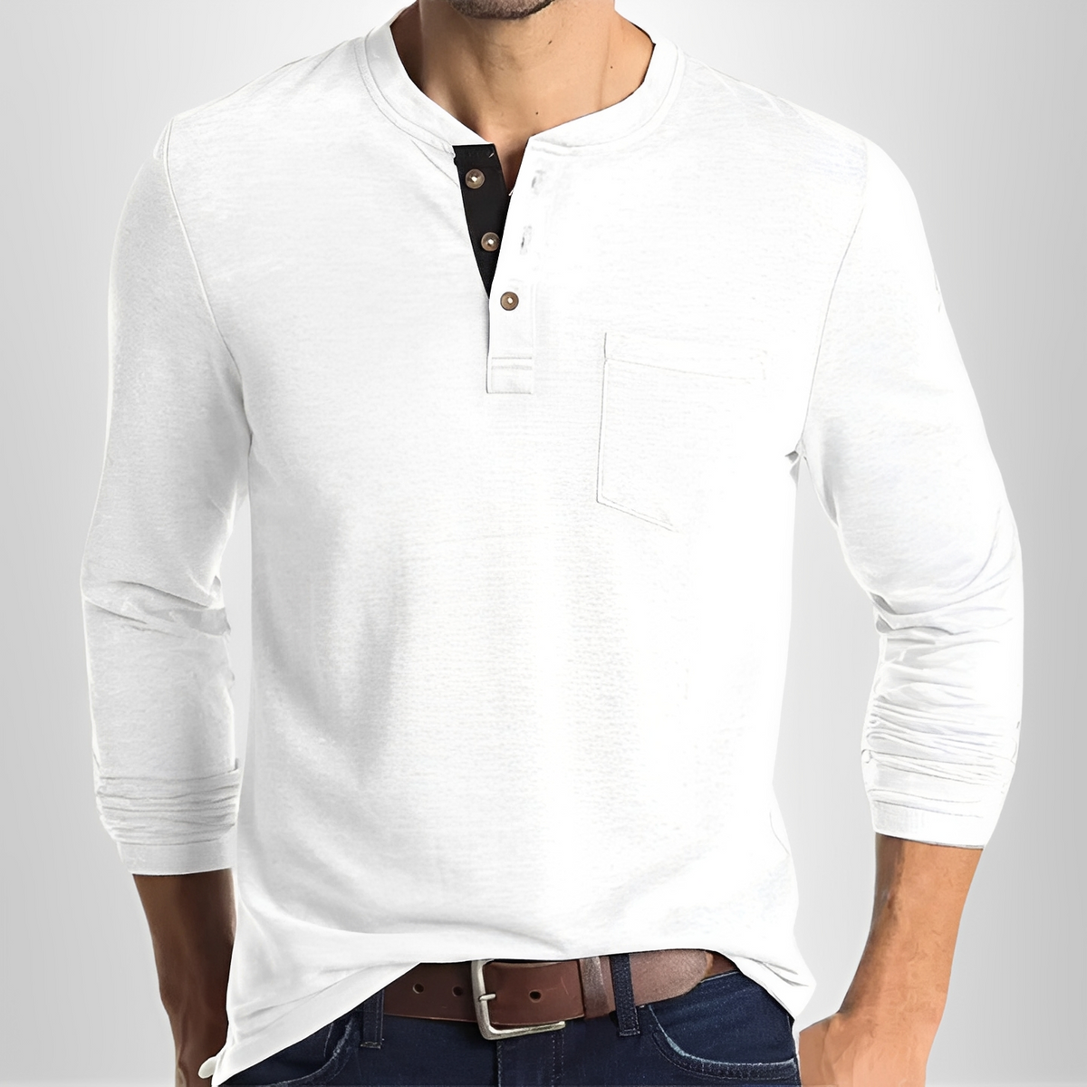 Carmelo - Langes Herren-Freizeit-T-Shirt