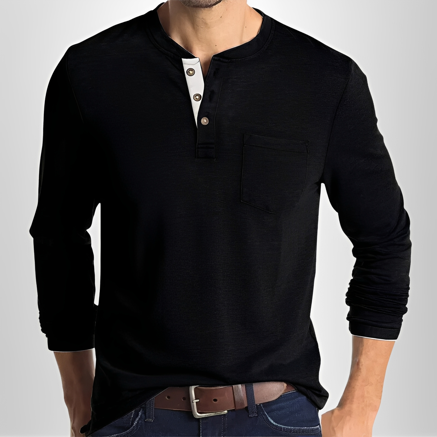 Carmelo - Langes Herren-Freizeit-T-Shirt