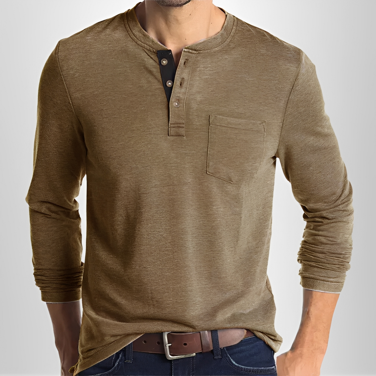 Carmelo - Langes Herren-Freizeit-T-Shirt