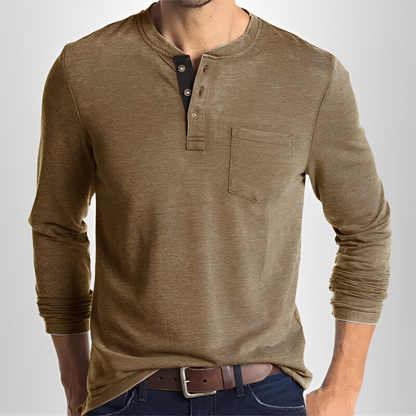 Carmelo - Langes Herren-Freizeit-T-Shirt