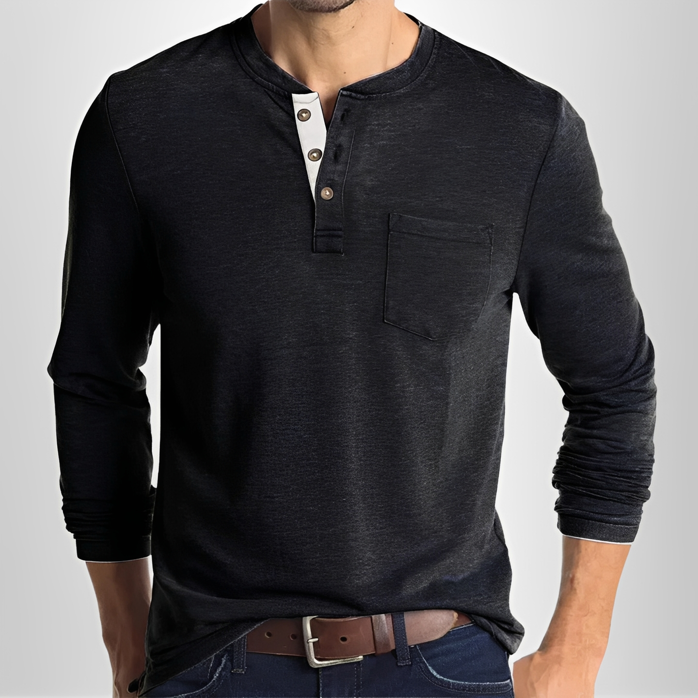 Carmelo - Langes Herren-Freizeit-T-Shirt