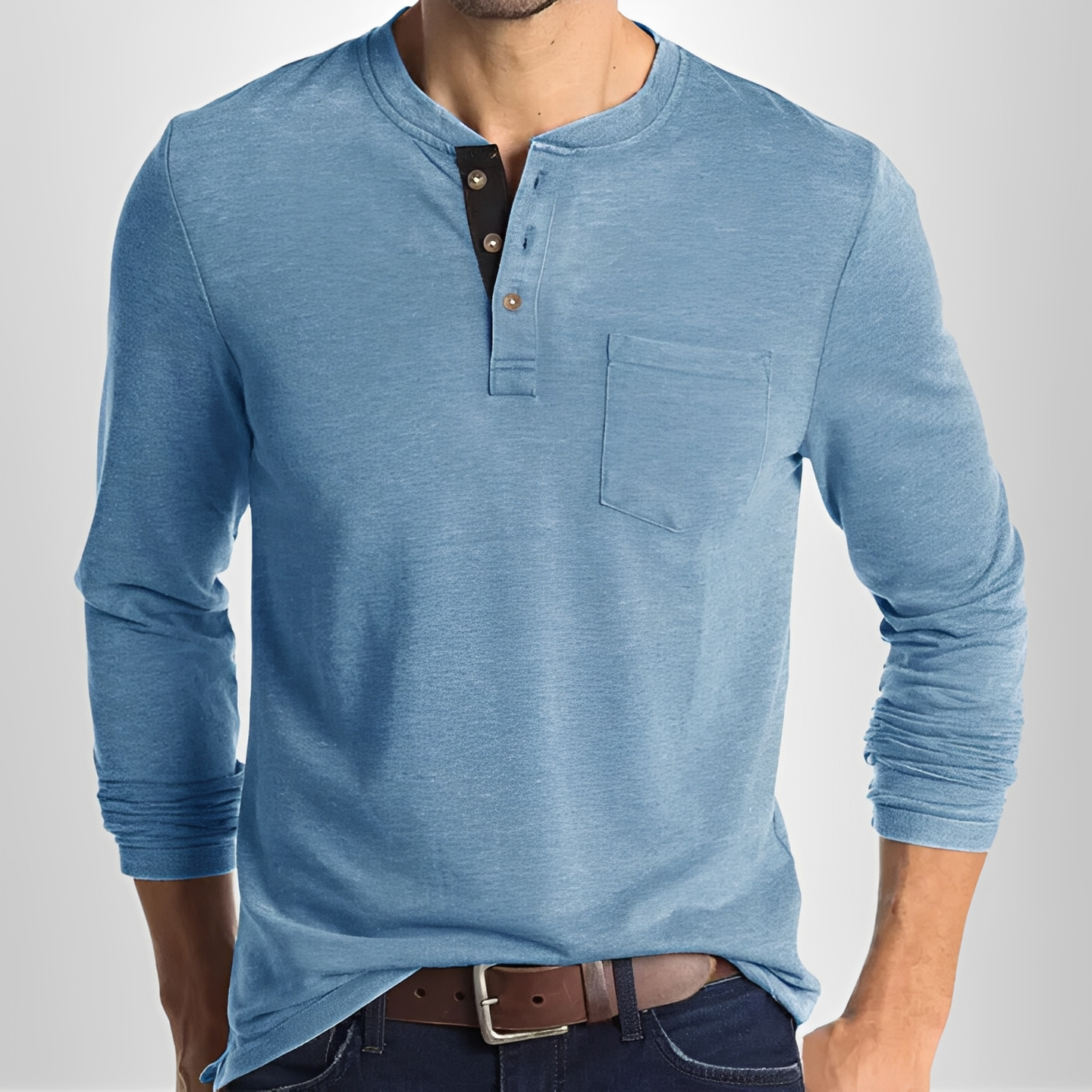 Carmelo - Langes Herren-Freizeit-T-Shirt