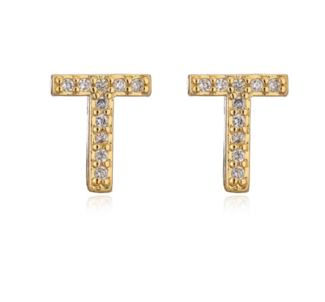 Taylor – Initialen-Ohrringe