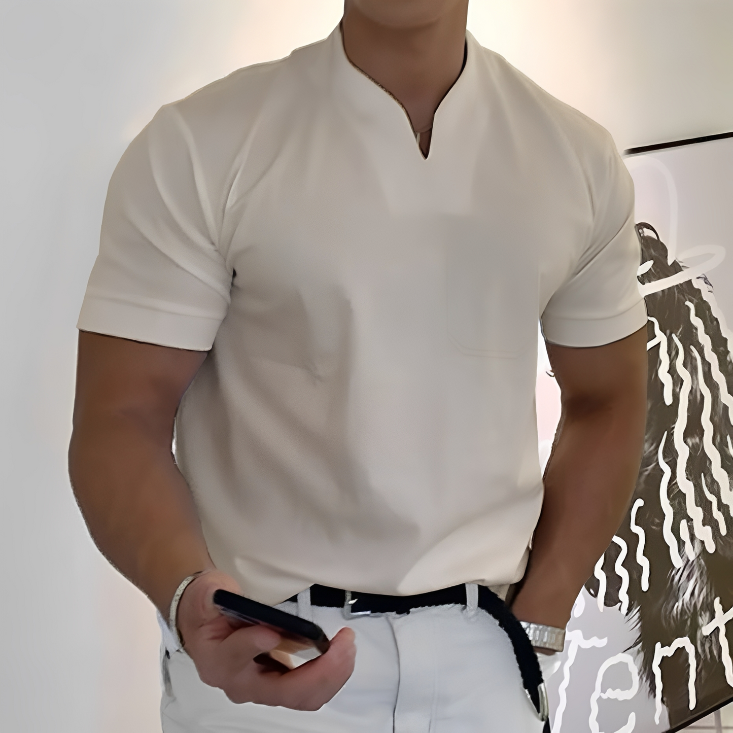 Joel - Lockeres Hemd mit Gummizug für Männer