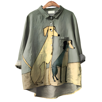 Eyden - Damenbluse mit langen Ärmeln und Design