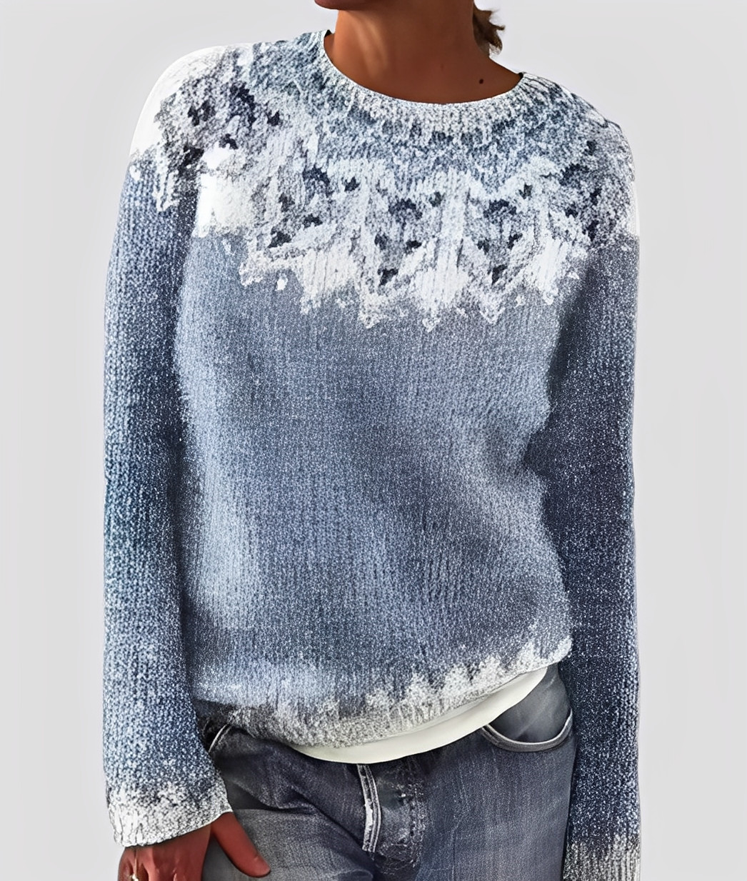 Christal - Damen-Wollpullover, elegant und locker geschnitten