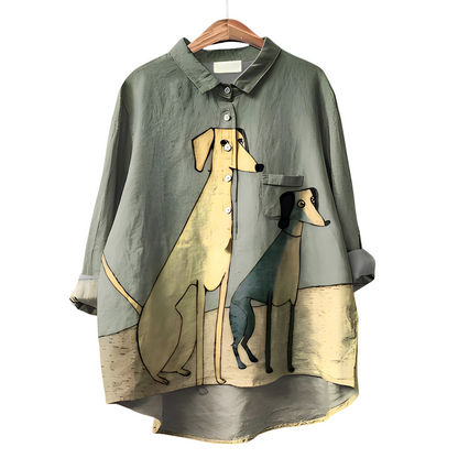 Eyden - Damenbluse mit langen Ärmeln und Design