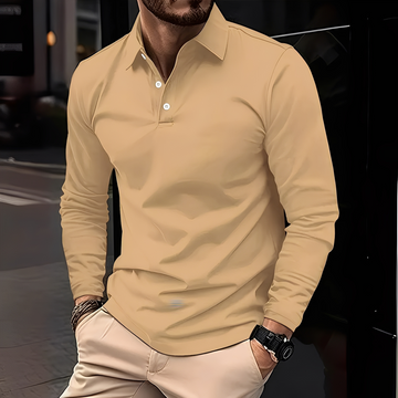 Deacon - Komfortables Langarm-Poloshirt für Herren