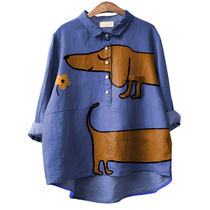 Eyden - Damenbluse mit langen Ärmeln und Design