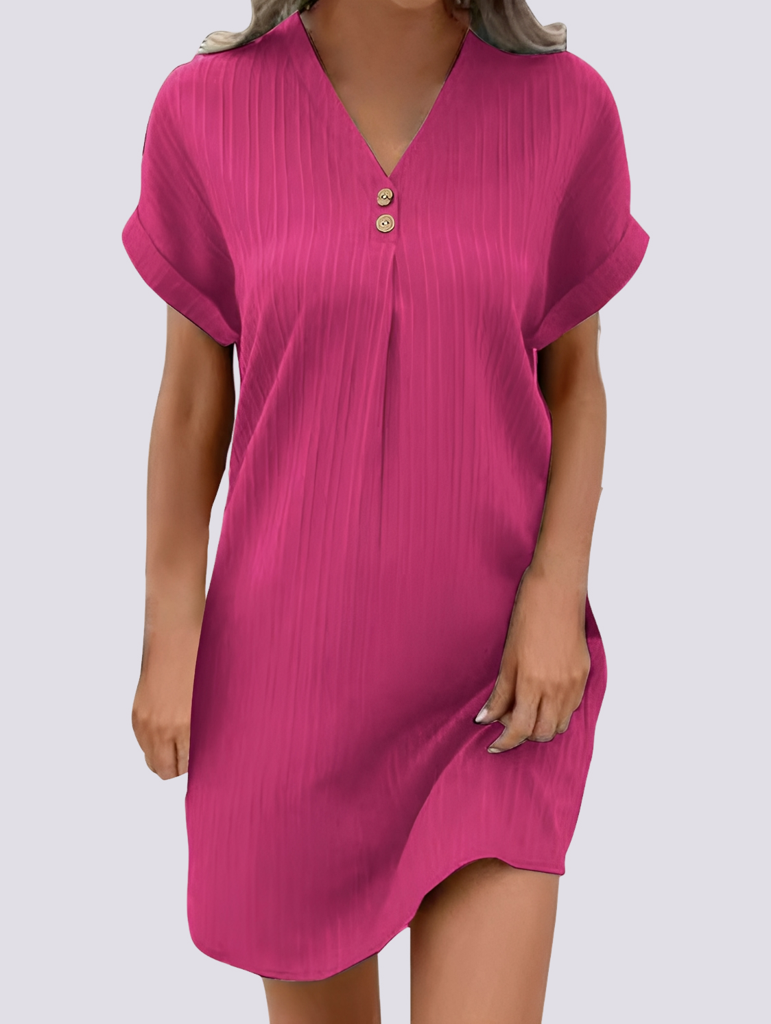 Irene - Elegantes und fließendes Kleid mit V-Ausschnitt für Frauen