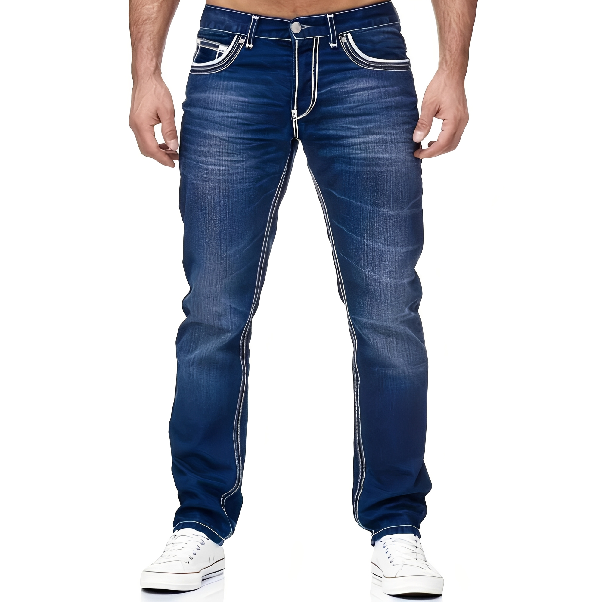 Andy - Elegante Herrenjeans mit abgenutztem Look