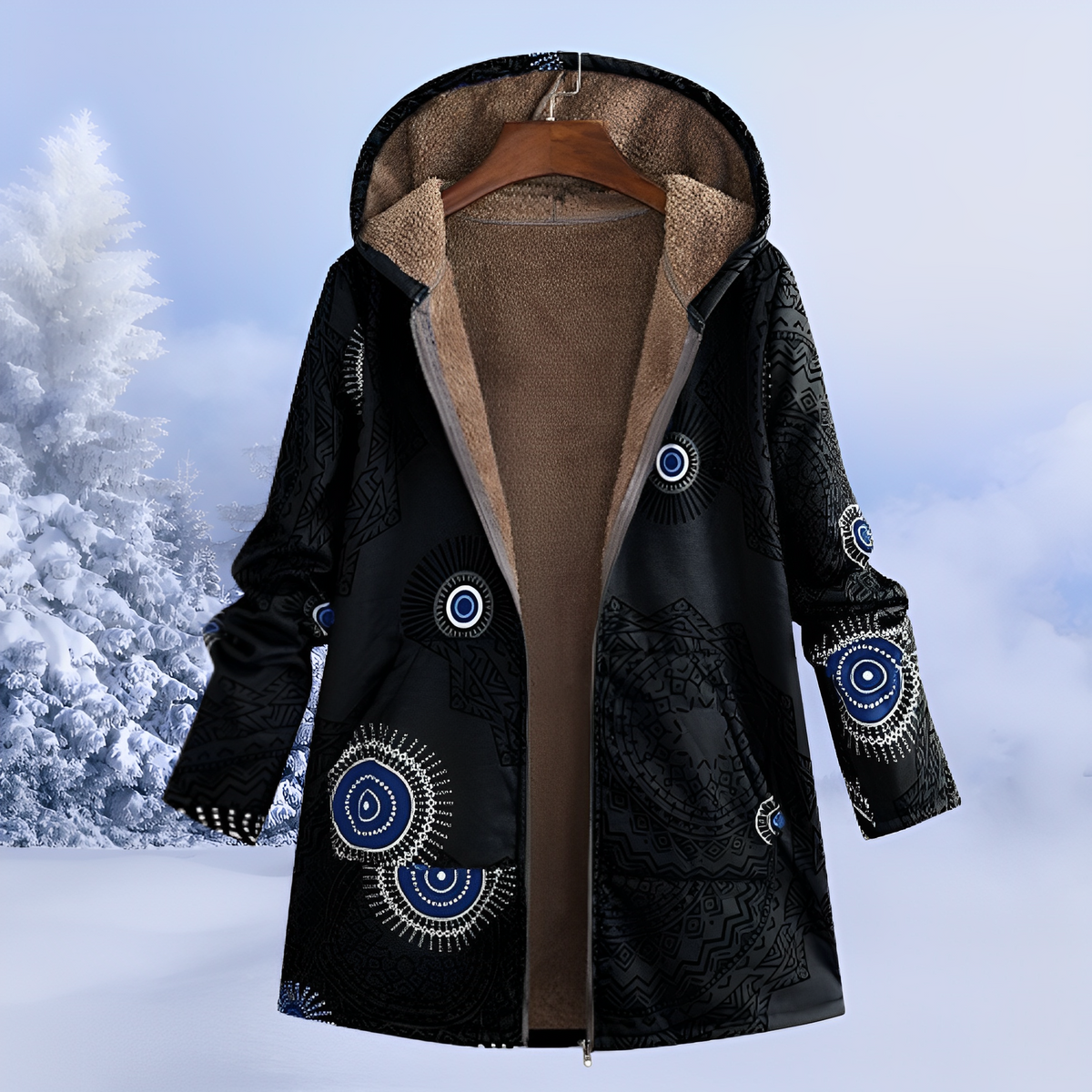 Jasmin - Stilvolle, warme Jacke mit Kapuze