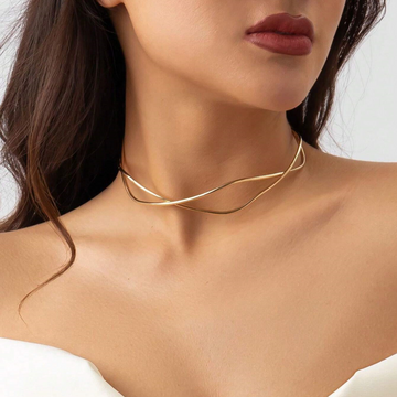 Geflochtene Drahtkette - Moderner Choker