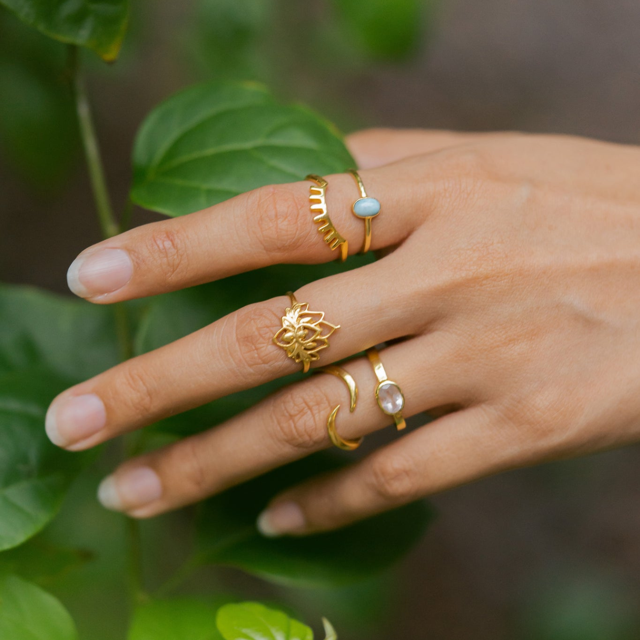 Lotusblume - Feiner Ring
