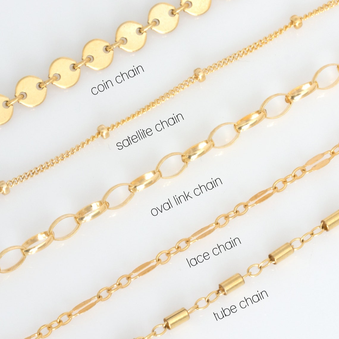 Kette mit Ketten-Disk-Armreif - Set aus geschichteten Armbändern